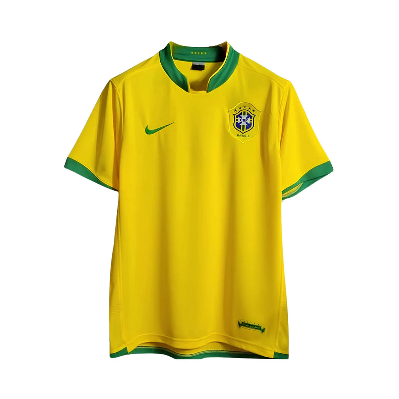 CAMISOLA RETRÔ DO BRASIL 05/06 AMARELO
